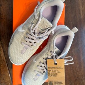 Nike Light Gray and White Running Shoes New